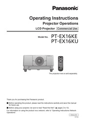 Panasonic PT-EX16KU Operating Instructions Manual