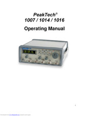 PeakTech 1007 Operating Manual