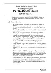 Contec PC-HDD/LG User Manual