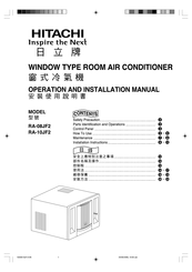 Hitachi RA-10JF2 Operation And Installtion Manual