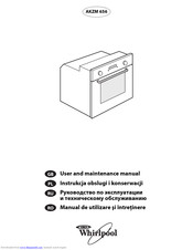 Whirlpool AKZM 656 User And Maintenance Manual