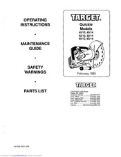 Target Quickie 45/12 Operating Instructions Manual