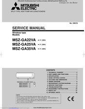 Mitsubishi Electric MSZ-GA25VA-WH Service Manual
