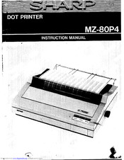 Sharp MZ-80P4 Instruction Manual