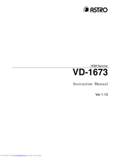 Astro VD-1673 Instruction Manual