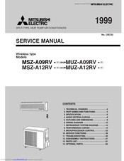 Mitsubishi Electric MSZ-A09RV-E1 Service Manual
