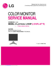 LG FLATRON L1910P Service Manual