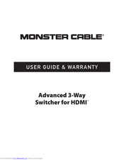 Monster Cable HDMI SWC-3 User Manual & Warranty