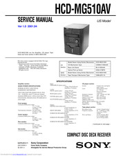Sony HCD-MG510AV Service Manual