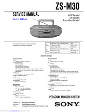 Sony ZS-M30 Service Manual