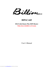 Billion BIPAC-645 User Manual