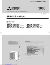 Mitsubishi Electric MSZ-G09SV-E1 Service Manual