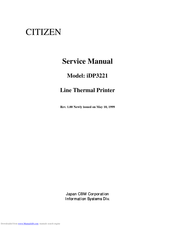 Citizen iDP3221-PF230 Service Manual