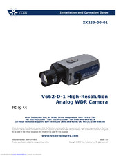 Vicon V662-D-1 Installation And Operation Manual