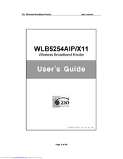ZIO WLB5254AIP User Manual