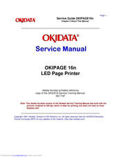 Okidata Okipage 16n Service Manual