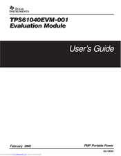 Texas Instruments TPS61040EVM User Manual