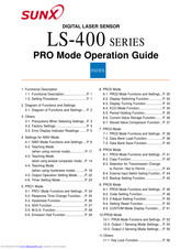Sunx LS-400 SERIES Operation Manual