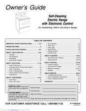 Maytag Self-Cleaning Electric Range Owner's Manual