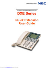 NEC DDXXEE SSeerriieess User Manual