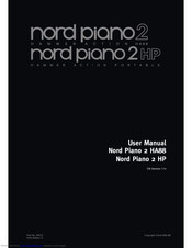 Clavia Nord Piano 2 HA88 User Manual