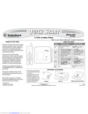 Radio Shack 43-3546 Quick Start Manual