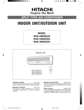 Hitachi RAS-10NHZ4(H) Instruction Manual