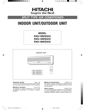 Hitachi RAS-14NHZ4(H) Instruction Manual