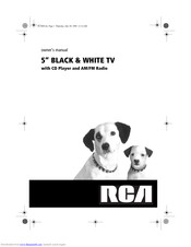 RCA 5inch BLACK & WHITE TVwith CD Player and AM/FM Radio Owner's Manual