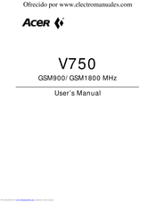 Acer V750 User Manual
