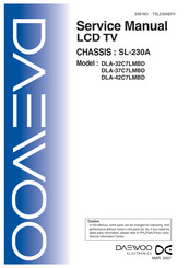 Daewoo DLA-37C7LMBD Service Manual