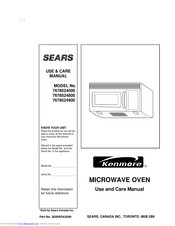 Kenmore 7678524900 Use And Care Manual
