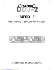 Citronic MPSD-1 Operating Instructions Manual