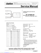 Clarion JC-215H-51 Service Manual