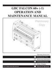 GBC Falcon 60-1 Operation And Maintenance Manual