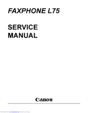 Canon FAXPHONE L75 Service Manual