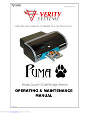 Verity Systems Puma Operating & Maintenance Manual