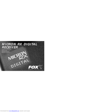 Fox Micron RX Operating Instructions Manual