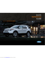 Ford 2013 EXPLORER Quick Reference Manual