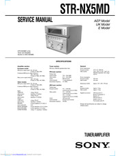 Sony STR-NX5MD Service Manual