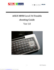 Asus M930 Troubleshooting Manual
