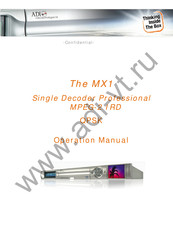 A.D.I. Video Technologies MX1 Operation Manual