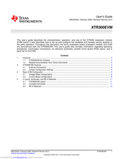 Texas Instruments XTR300EVM User Manual