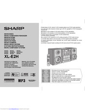 Sharp XL-E2H User Manual