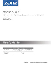ZyXEL Communications XS-3900-48F User Manual