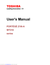 Toshiba PORTEGE Z10t-A WT310 series User Manual