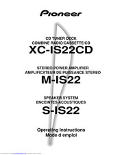 Pioneer XC-IS22CD Operating Instructions Manual
