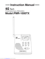 TTI PMR-1000TX Instruction Manual