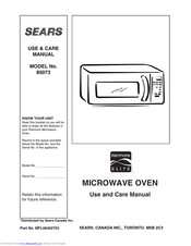 Kenmore 85073 Use And Care Manual