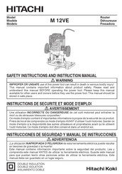 Hitachi M 12VE Instruction And Safety Manual